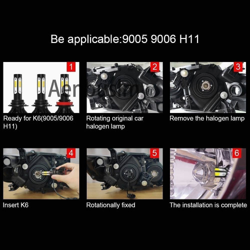 Kit De Luces Led De 4 Caras H7 H11 9005 9006 9012 8000k