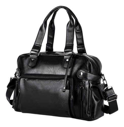 Bolso De Hombro De Cuero Para Hombre Con Correa Ajustable