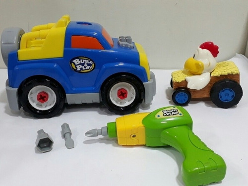 Carrinho Fisher Price Animais Shake N Go - Carro Build Play (Usado)