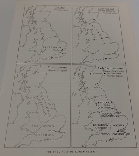 Mapa De Inglaterra - Provincias De La Bretaña Romana 
