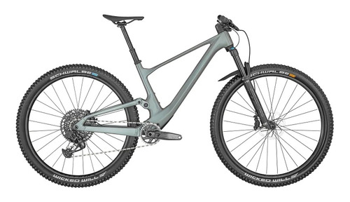 Bicicleta Susp Scott Spark 920 completamente de carbono. Cuadro Fox Gx 12 V 2023, color gris, talla L