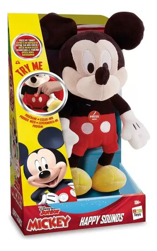Pelúcia Disney Mickey Happy Sounds Multikids Br221