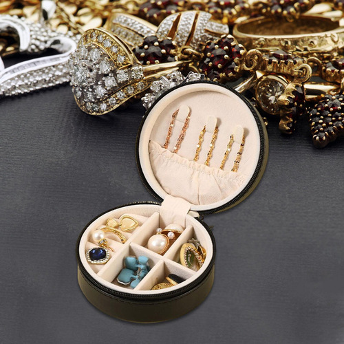 Joyero De Viaje Mini Estuche Para Joyas Joyero Pequeño De Pu