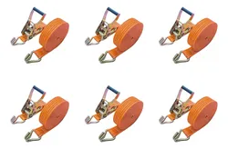 Comprar Jogo De 6 Catraca + Cinta Amarração De Carga 9 M - Lisfer no Mercado Livre