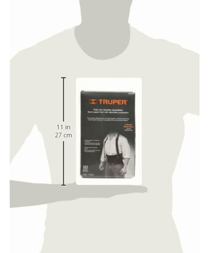 Truper Faja-mx, Faja Con Tirantes Ajustables, Tercer