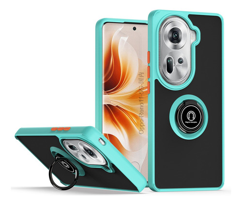 Funda Para Oppo Uso Rudo Con Anillo Metalico+2mica
