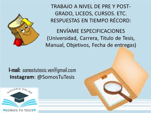 Imagen 5 de 5 de Asesorías De Tesis, Proyectos, Revisión, Correcciones