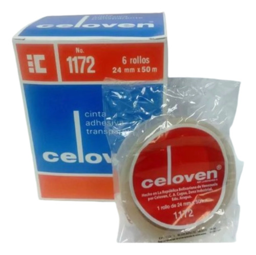 Cinta Adhesiva Celoven 1172  1  24mm *50m (6und)