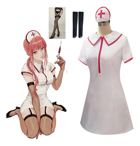 1 Uniforme De Enfermera Makima For Hombre Motosierra, Conjunt
