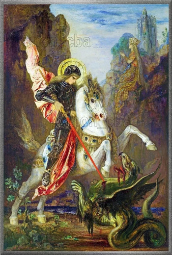 Cuadro San Jorge Y El Dragón - Gustave Moreau - Año 1890