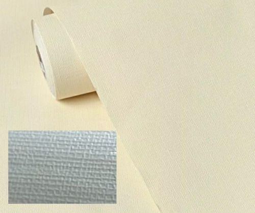 Papel Mural Texturizado Adhesivo Beige Solido Pack 3 Rollos