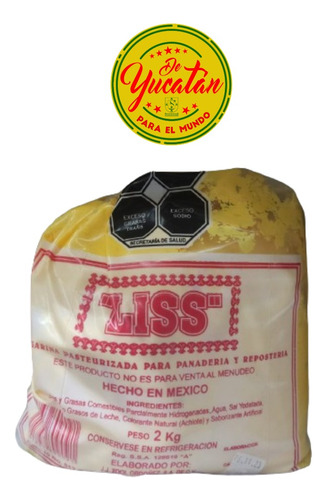 2kg Margarina Liss Yucateca Original Para Marquesitas Y Pan