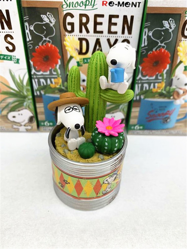 Green Day Series Figuras De Snoopy Y Flor Botánica