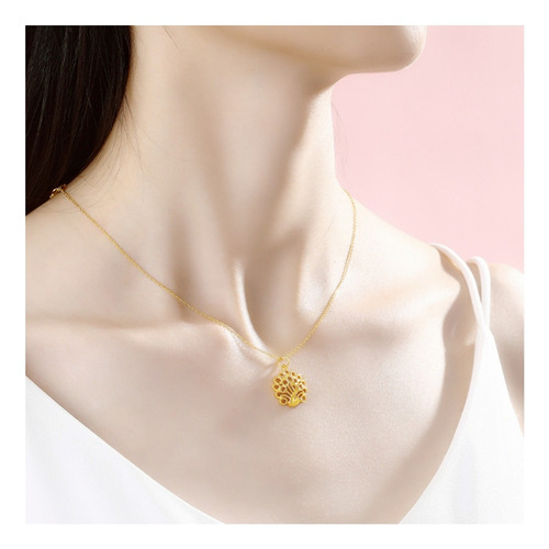 V Collar Colgante Mujer Plata Pavo Real