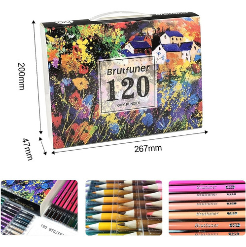 Lapices De Colores Para Colorear 120 Colores Alta Calidad