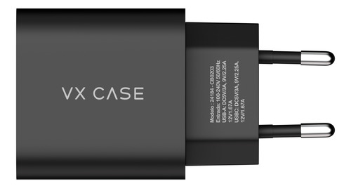 Carregador De Parede Com 1 Porta Usb 1 Type-c 20w Pd Vx Case