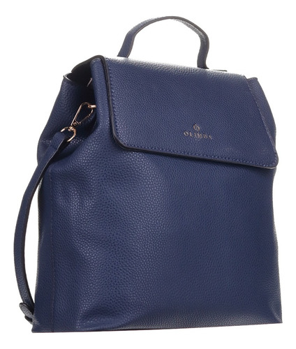 Mochila Olimba Para Mujer Urbana Comoda Modelo 9971 Azul Liso