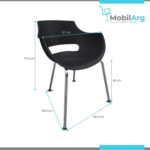 Imagen 4 de 9 de Silla De Comedor Cocina Jardin Hogar Diseño Frida Patas Cromadas Super Resistentes Con Garantia