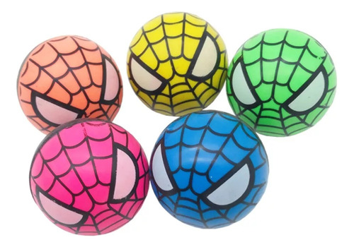 20 Pelota Saltarina De Spiderman Juguete Piñata Souvenir
