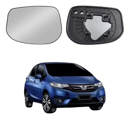 Lente Base Retrovisor Honda New Fit 2009/2013 Lado Esquerdo