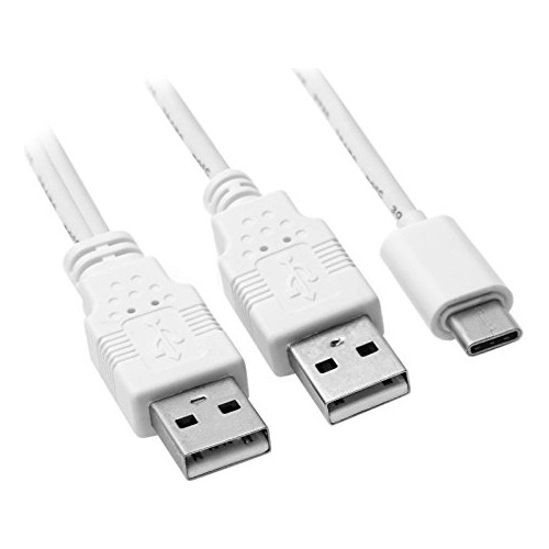 Cy Usb 3.1 Tipo C Usb-c A Dual A Hombre Potencia Extra Cable