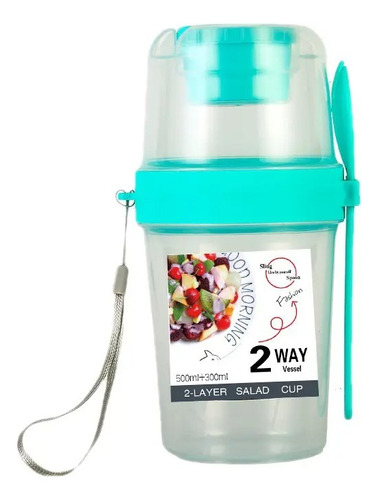 Pack De 2 Vasos Perfectos Cereal Yogurt O Ensalada 800ml