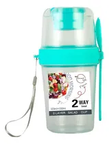 Comprar Vaso Perfecto Cereal Yogurt O Ensalada Cuchara Tenedor 800ml