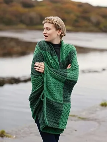 Manta De Punto Irlandés Aran Woollen Mills Manta De Intarsia