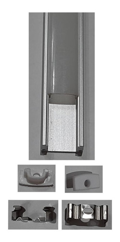 Perfil De Aluminio Para Led 1mt - Tipo U - Con Tapa