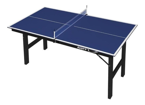 Imagem 1 de 3 de Mini mesa de ping pong Klopf 1003 fabricada em MDP cor azul
