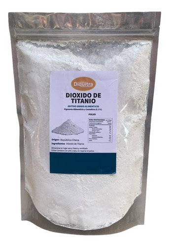 Dióxido De Titanio Grado Alimenticio, Cosmético 1 Kg