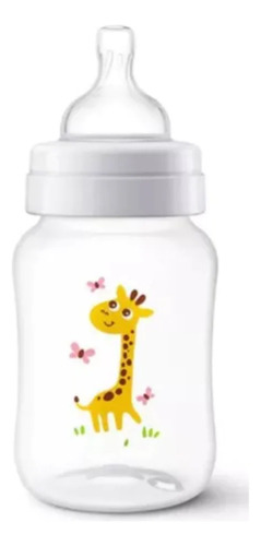 Biberón Avent Válvula Anticólicos Scy121/04 Jirafa 260ml Blanco Jirafa