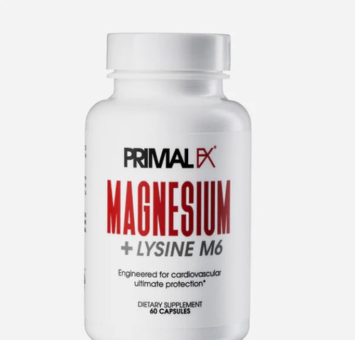Magnesium + Lysine M6 , 60 Capsulas -primal Fx