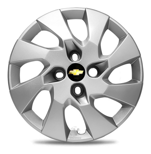 Calota Aro 14 Gm Chevrolet Onix Prisma Parafusado C/ Emblema