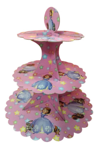 Base Soporte Cupcakes Princesa Sofia Pack X 2