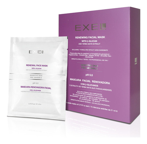 Exel Máscara Facial Renovadora 6u. X 21ml 651