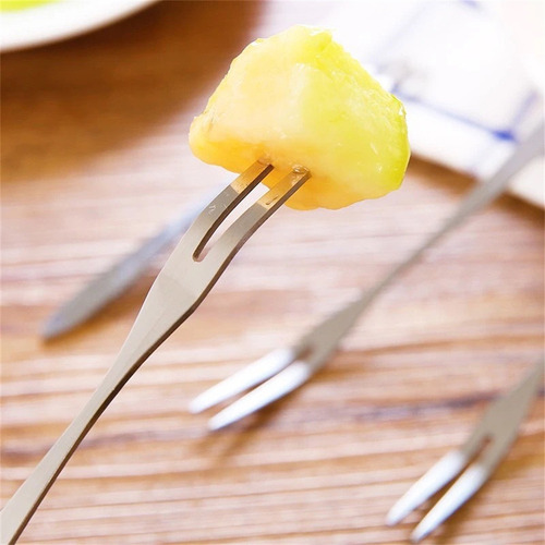 Lhc De Garfo De Frutas E Bolo De Dois Dentes De Aço Ino