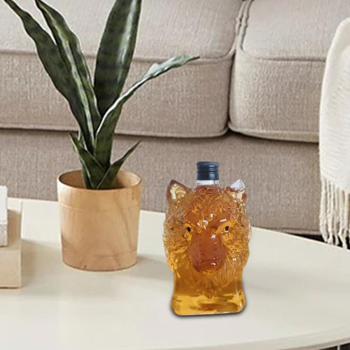 Botella De Whisky Wolf Head Wine Cup Aesthetic Collectible W