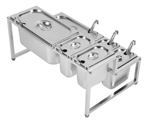 Set De Condimentos Para Estación De Condimentos De Acero Ino