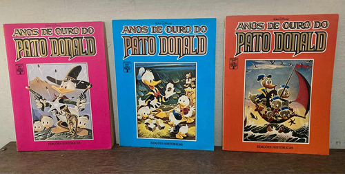 Hq Anos De Ouro Pato Donald Completa  - Volume  1, 2 E 3.