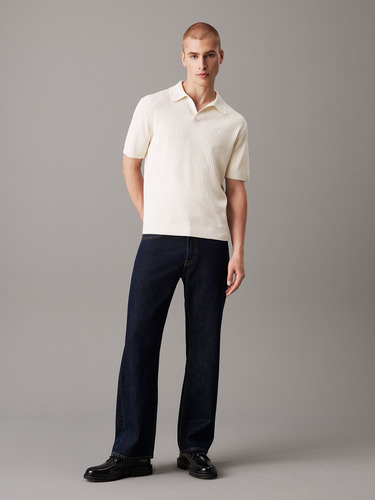 Sweater Linear Ss Polo Sweater Blanco Calvin Klein