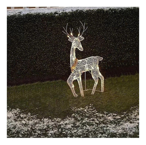 Sq [ Ornamento De La Navidad Del Reno 3pcs/kit, Poste