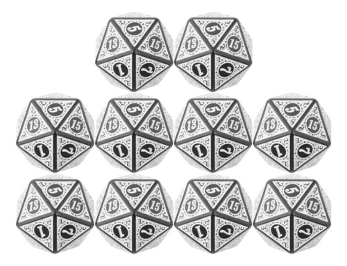 4 X 10 Uds. Accesorios De Dados Poliédricos Acrílicos De