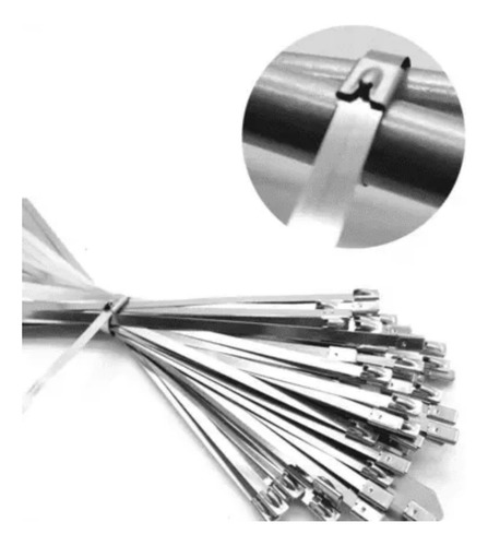 Abraçadeira Em Aço Inox 10cm Comprimento 10 Peças Com