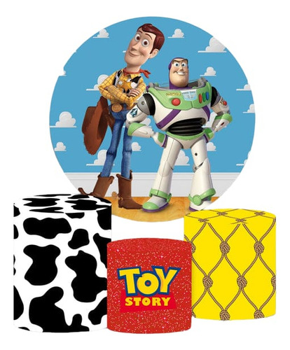 Funda Toy Story Tela Sublimada Mampara 2mts, 3 Cilindros