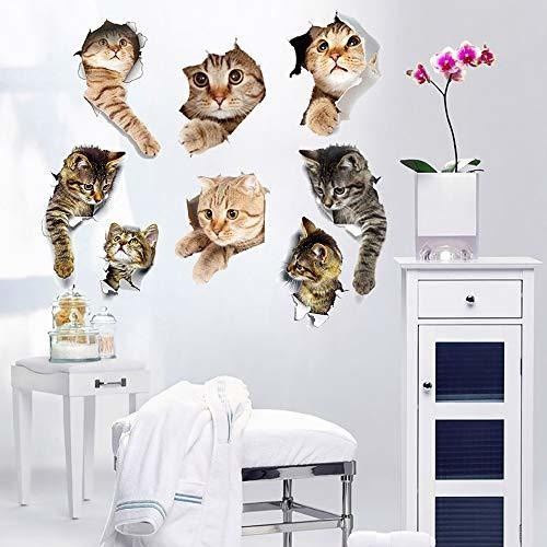 Imagen 7 de 7 de 11pcs Nuevas Pegatinas De Pared Extraíbles 3d De Animales De