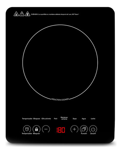 Keluona Kl-2a1 Parrilla De Inducción Eléctrica Cocina Color Negro