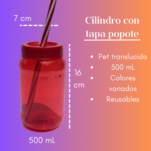 100 Vasos De Fiesta Neón Con Tapa Popote Cilindros Reusables Verde Musgo