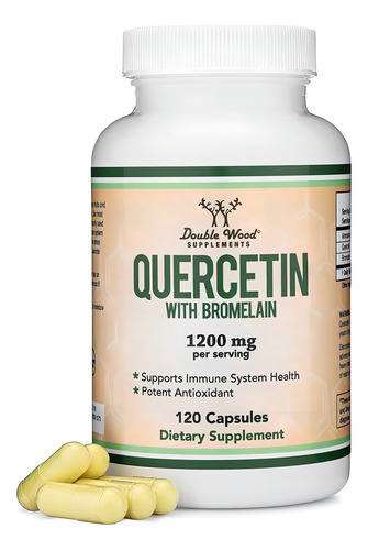 Double Wood Quercetin With Bromelain Quercetina120 Cáps Sabor Sin Sabor