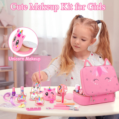 Kit De Maquillaje Lavable Para Niñas Regalo Ideal 3 A 5 Añ